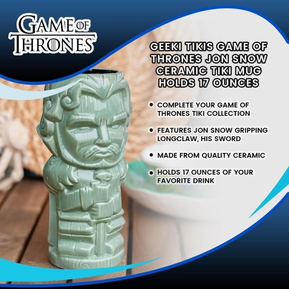 SOLD Jon Snow Game of Thrones Geeki Tiki Ceramic Mug - Picture 6 of 6